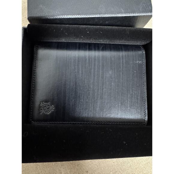 Dunhill London card  Holder  Wallet Black Leather Made in France Boxed - Picture 6 of 12